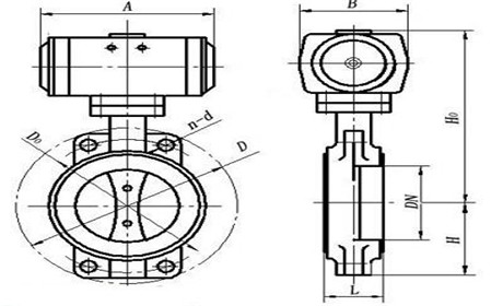 氣動高真空蝶閥結構圖